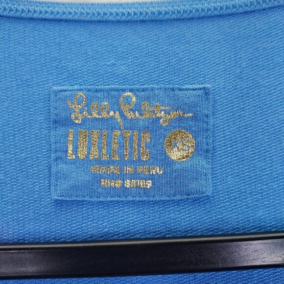 Lilly Pulitzer Kerah Lounge Tee Women's XS Teal Blue Luxletic Long Sleeve Shirt - Picture 8 of 13